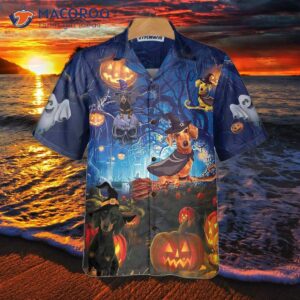 dog the witch for halloween hawaiian shirt funny dachshund shirt and 2