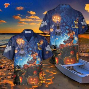 dog the witch for halloween hawaiian shirt funny dachshund shirt and 3