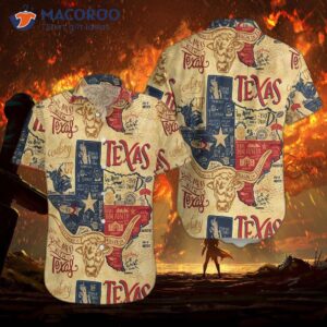 don t mess with texas longhorns shirt casual short sleeve state of hawaiian shirt for patriotic gift idea 3
