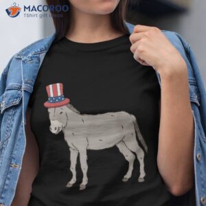 donkey 4th of july us american flag patriotic shirt tshirt