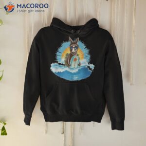 donkey surfing a wave surfing surf shirt hoodie