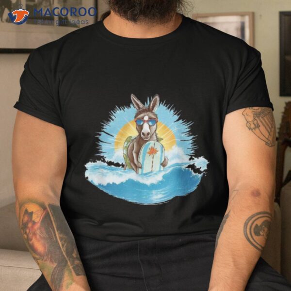 Donkey Surfing A Wave – Surfing- Surf Shirt