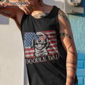 doodle dad goldendoodle dog american flag 4th of july shirt tank top 1