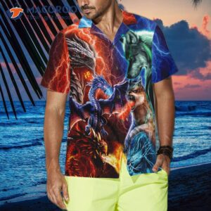 dragon vs wolves hawaiian shirt 4