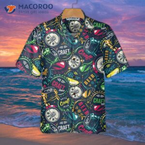 drink craft beer in a hawaiian shirt with bottle cap patterns the best gift for lovers 2