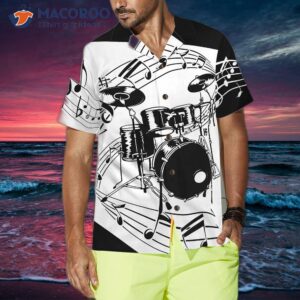 drum themed hawaiian shirt for music 3