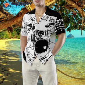 drum themed hawaiian shirt for music 4