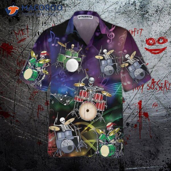 Drummer To The Bone Hawaiian Shirt, Cool Drum Best Gift For Drummers