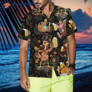 drunk turkey thanksgiving hawaiian shirt funny gobble gift for day 3