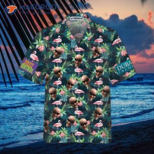 Dubay Design’s Funny Custom Face Flamingo Hawaiian Shirt