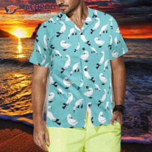 ducks in blue hawaiian shirts 4