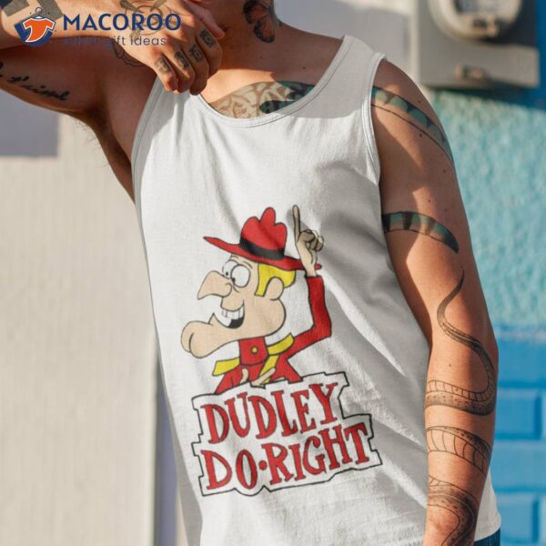 Dudley Do Right Rocky And Bullwinkle Red Shirt