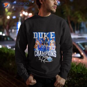 duke blue devils acc tournament champions 2023 signatures shirt sweatshirt