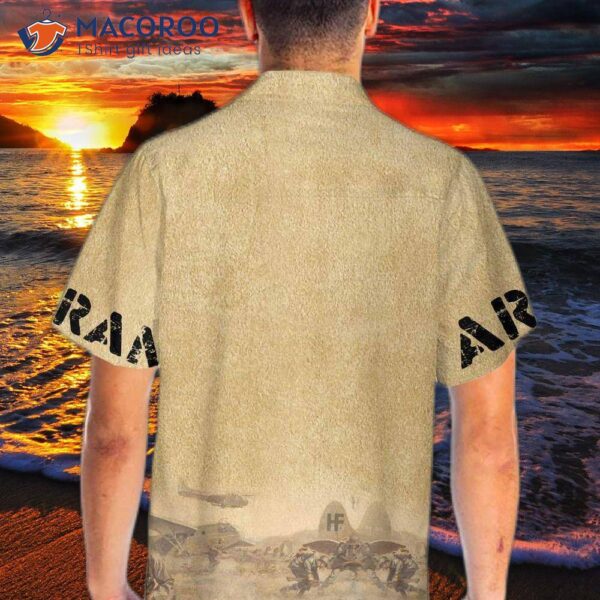 Eagle Army Veteran Home Of The Free Hawaiian Shirt, Vintage American Flag Shirt