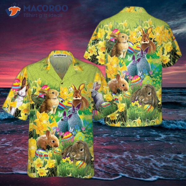 Easter Bunny Hawaiian Shirt, Button-up Shirt For And , Cool Gift