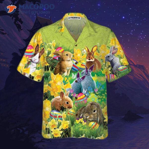Easter Bunny Hawaiian Shirt, Button-up Shirt For And , Cool Gift