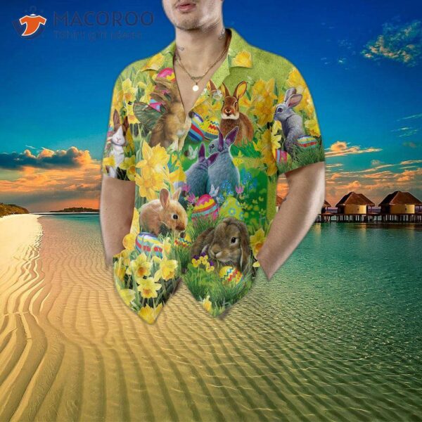 Easter Bunny Hawaiian Shirt, Button-up Shirt For And , Cool Gift