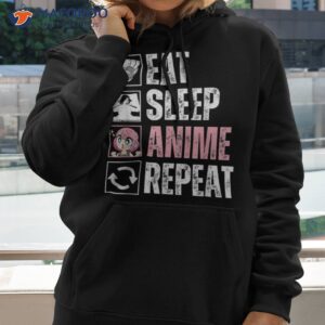 eat sleep anime repeat kawaii otaku manga japan fan gifts shirt hoodie 2