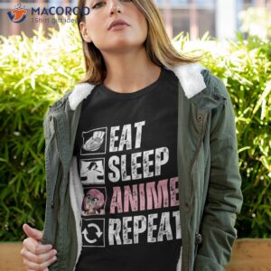 Eat Sleep Anime Repeat Kawaii Otaku Manga Japan Fan Gifts Shirt
