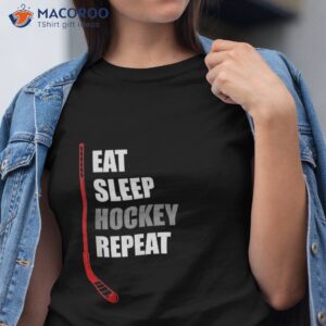 Eat Sleep Hockey Repeat Funny Shirt