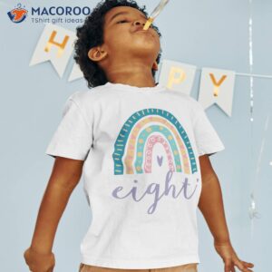 Eight Year Old Rainbow 8th Birthday Gifts For Girls 8 Bday Shirt