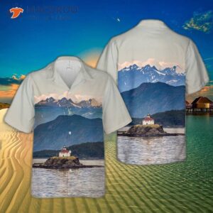 Eldred Rock Lighthouse In Haines, Alaska Is Wearing A Hawaiian Shirt.