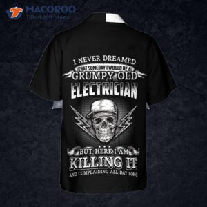 electrician proud skull hawaiian shirt 4 1