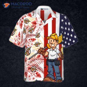 Electrician’s Tropical Hawaiian Flag Shirt