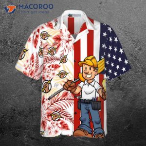 electrician s tropical hawaiian flag shirt 2