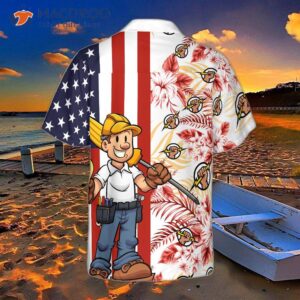 electrician s tropical hawaiian flag shirt 3