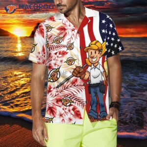 electrician s tropical hawaiian flag shirt 4