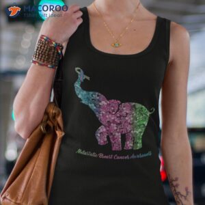elephant with flower metastatic breast cancer awareness shirt tank top 4