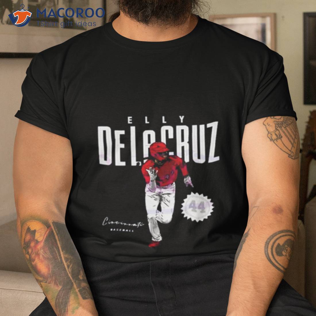 Ballpark MVP Covered Elly de La Cruz Cincinnati T-Shirt