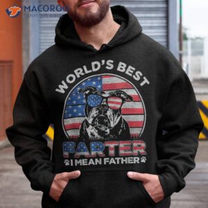 English Bulldog World&acirc;€™s Best Farter I Mean Father Usa Flag Shirt