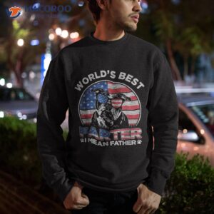 english bulldog world amp acirc amp 128 amp 153 s best farter i mean father usa flag shirt sweatshirt