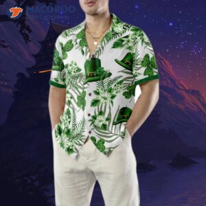 erin go bragh ireland green hat and shamrock pattern hawaiian shirt 4
