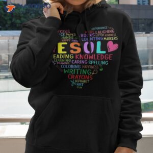 esol team heart back to school teacher student lover shirt hoodie