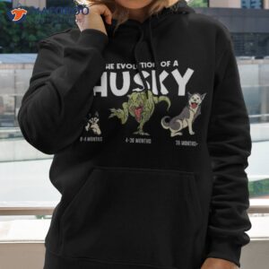 evolution of a husky dog siberian shirt hoodie 2