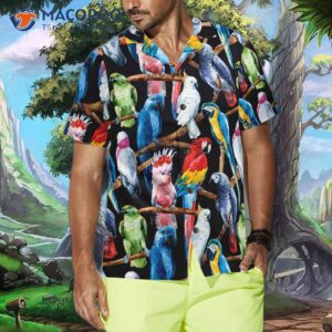 exotic parrot and hawaiian plant shirt 3