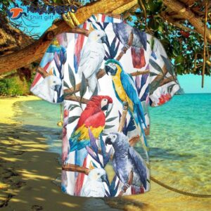 exotic parrot and plant version 2 hawaiian shirt 1