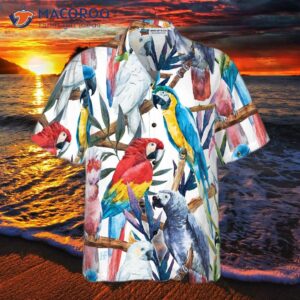 exotic parrot and plant version 2 hawaiian shirt 2