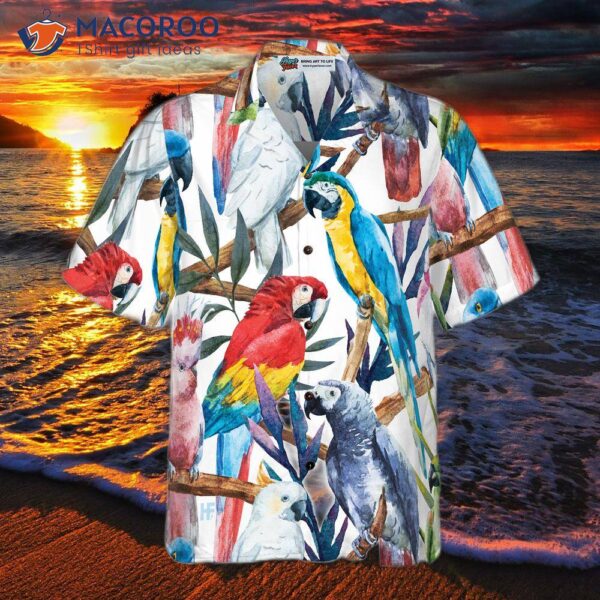 Exotic Parrot And Plant Version 2 Hawaiian Shirt