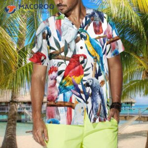 exotic parrot and plant version 2 hawaiian shirt 5