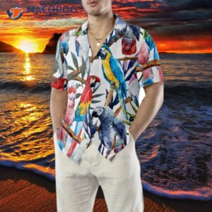 exotic parrot and plant version 2 hawaiian shirt 6