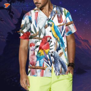 exotic parrot and plant version 2 hawaiian shirt 7