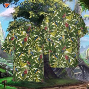 exotic parrots tropical leaves and a hawaiian shirt 0