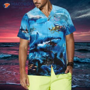 extremely dangerous shark in the sea hawaiian shirt 4