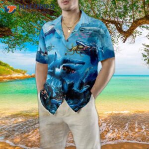 extremely dangerous shark in the sea hawaiian shirt 5