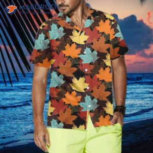 fall maple leaf black hawaiian shirt autumn thanksgiving unique gift for day 3