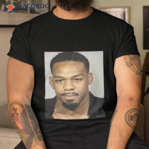 fans wearing jon jones mugshot shirt tshirt